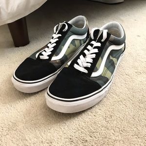 Vans Old Skool Woodland Camo & Black Shoes